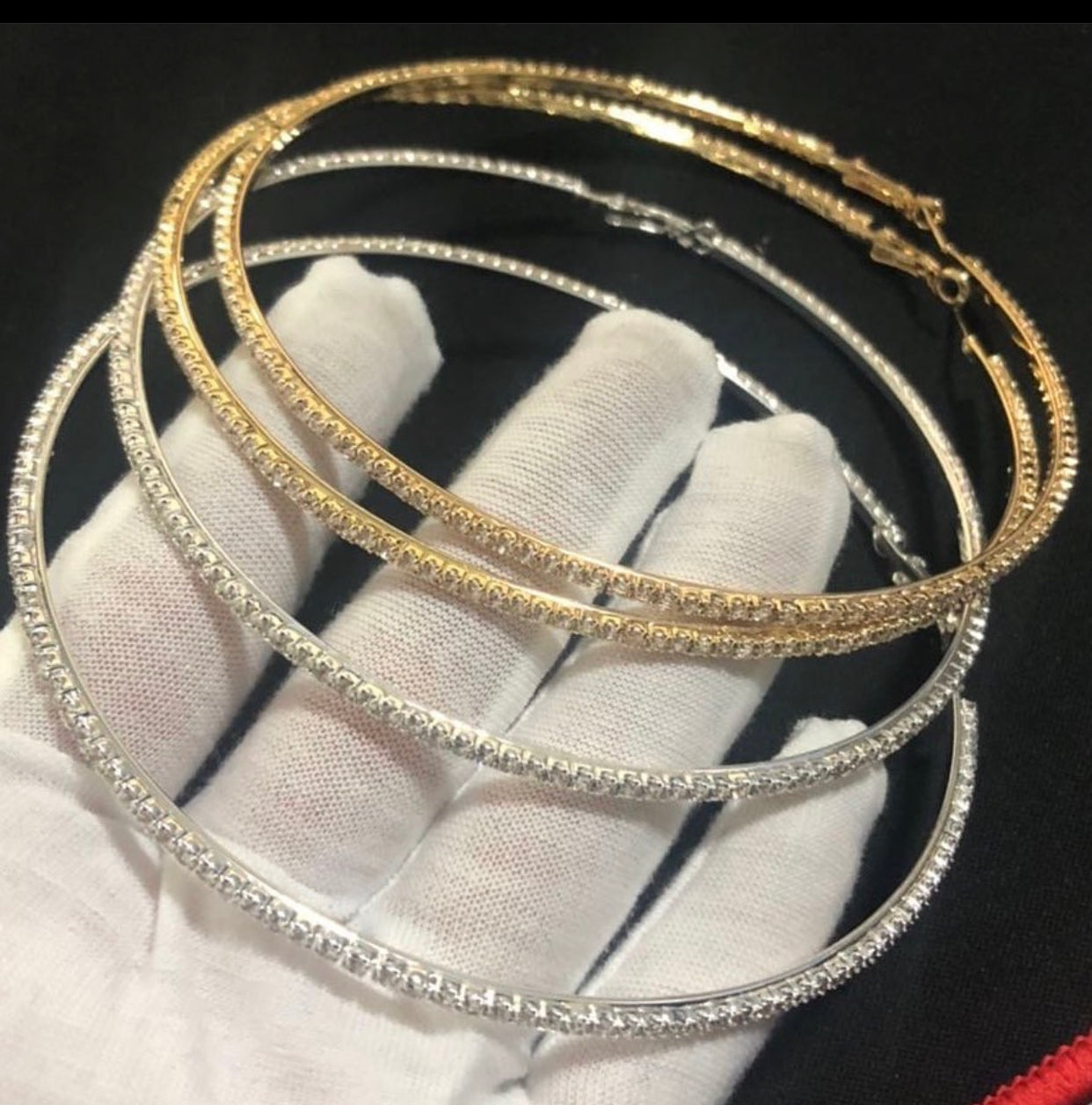 Rhinestones Hoops✨